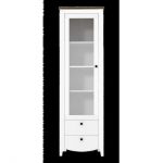 Пенал-витрина Гербор Карина REG1W2S Нимфея альба + Дуб сонома трюфель (GRB-1061)