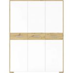 Шкаф распашной в спальню Гербор Бука SZF3D 220 Нимфея альба + Дуб артизан (GRB-1672)