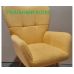 Крісло Флор тканина жовта букле тедді в інтернет магазині меблів "Меблі Даром"