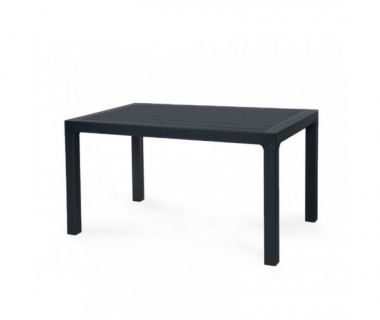 Стіл Лорі пластиковий ротанг 70*100 чорний