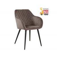 Стілець Арно м'який коричнева тканина