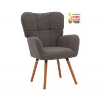 Кресло Флор ткань серая букле тедди