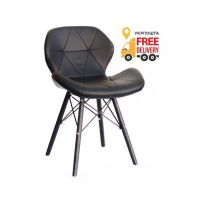 Стілець Стар В м'який екошкіра чорна