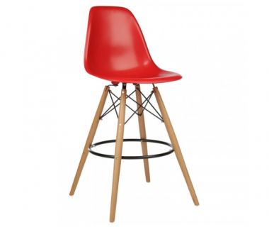 Стул Тауэр Вуд барный высокий красный