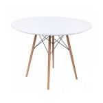 Стол Тауэр Вуд круглый д. 120 см белый.