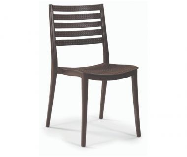 Стул Зара пластиковый коричневый