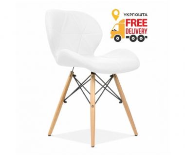 Стілець Стар м'який екошкіра біла