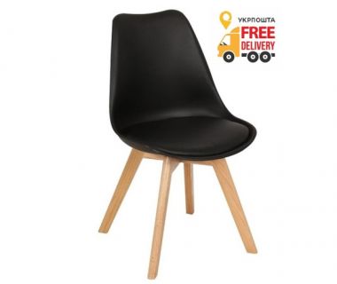 Стул Тор мягкий обеденный черный