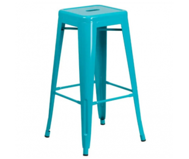 Стул Толикс барный высокий голубой