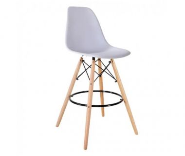 Стул Тауэр Вуд барный высокий серый