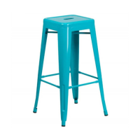 Стул Толикс барный высокий голубой
