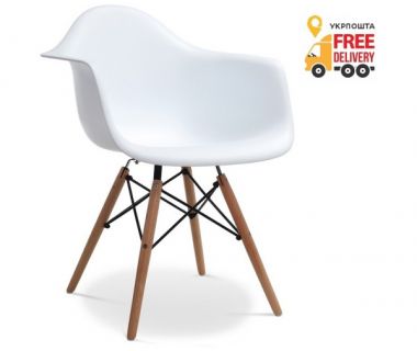 Кресло Тауэр Вуд барное белое