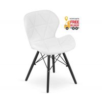 Стул Стар В мягкий экокожа белая