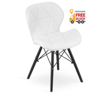 Стілець Стар В м'який екошкіра біла