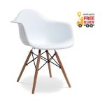 Кресло Тауэр Вуд барное белое