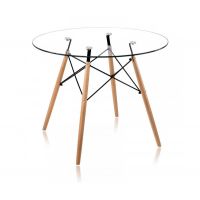 Стол Имз Eames стеклянный круглый д. 80 см