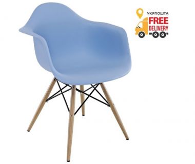 Кресло Тауэр Вуд барное голубое