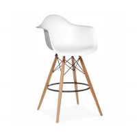 Стул Тауэр Вуд Eames барный высокий белый