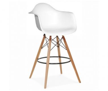 Стілець Тауер Вуд Eames барний високий білий