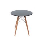 Стол Тауэр Вуд журнальный черный круглый