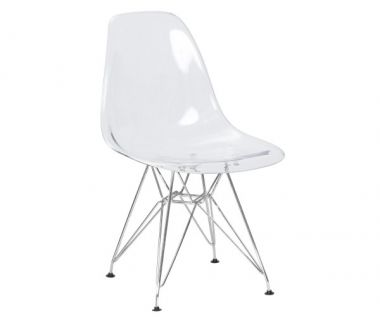 Стілець Тауер ніжки метал пластик прозорий
