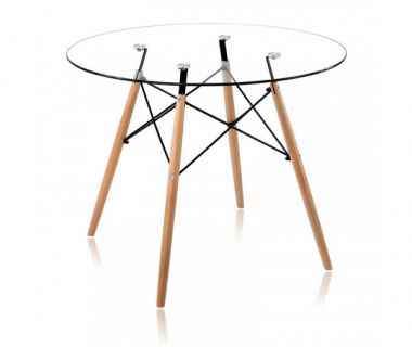 Стол Имз Eames стеклянный круглый д. 80 см Стол Имз Eames стеклянный круглый д. 80 см