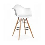 Стул Тауэр Вуд Eames барный высокий белый