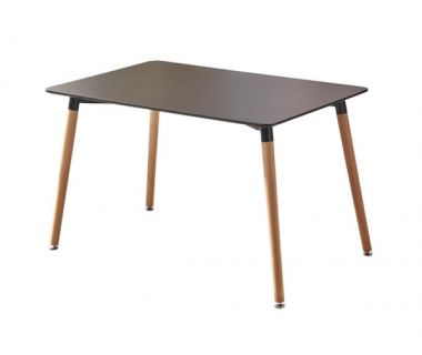 Стол Нури обеденный деревянный 120х80 см черный