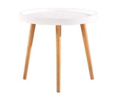Стіл Осака журнальний круглий білий