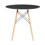 Стол Тауэр Вуд круглый д. 80 см черный