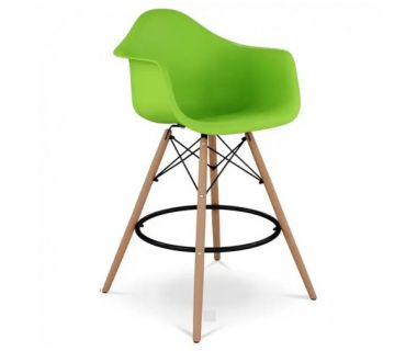 Стілець Тауер Вуд Eames барний високий зелений