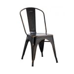 Стілець Толікс V металевий чорний вінтаж