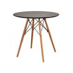 Стіл Тауер Вуд круглий д. 60 см чорний