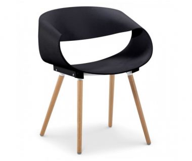 Стілець Берта пластиковий чорний