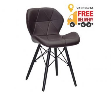 Стілець Стар В м'який екошкіра коричнева