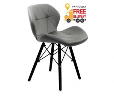 Стілець Стар В м'який екошкіра сіра