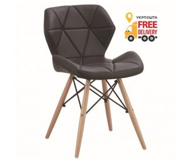 Стул Стар мягкий экокожа черная