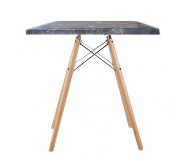 Стіл Тауер Вуд W квадратний 70*70 см чорний