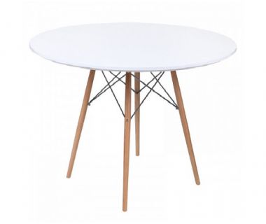 Стол Тауэр Вуд круглый д. 100 см белый