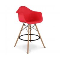 Стілець Тауер Вуд Eames барний високий червоний