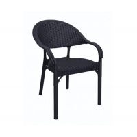 Стілець Софія пластиковий ротанг чорний