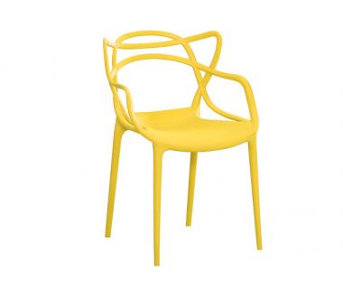 Стул Мастерс барный пластиковый желтый