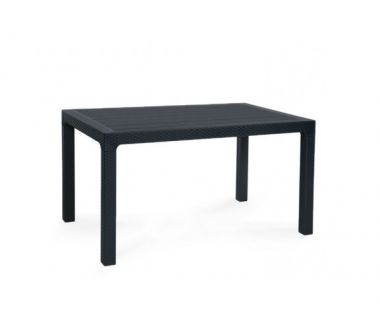 Стіл Осло пластиковий ротанг 150*90 чорний