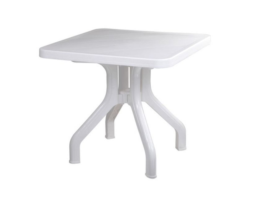 Стіл Прима квадратний складний пластиковий 80*80 білий колір в інтернет магазині меблів "Меблі Даром"