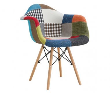 Кресло Тауэр Вуд Р барное ткань пэчворк