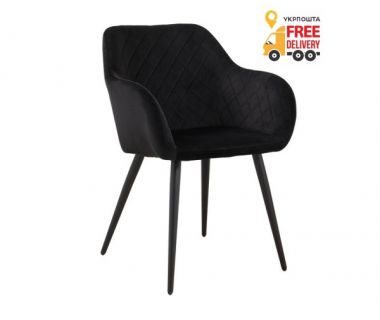 Стілець Арно м'який чорна тканина
