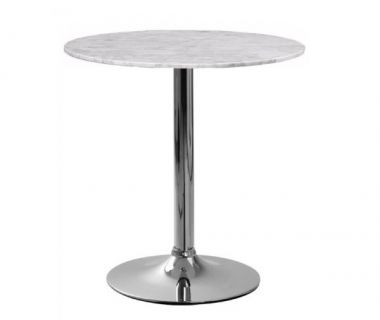 Стіл Вега80R круглий діаметр 80 см білий верзаліт