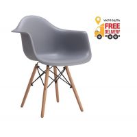 Кресло Тауэр Вуд барное серое