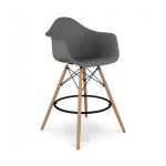 Стілець Тауер Вуд Eames барний високий темно-сірий
