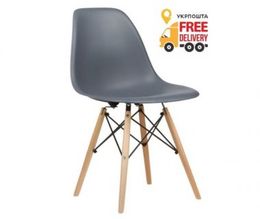 Стул Тауэр Вуд пластиковый темно-серый